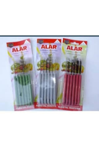 Alar 6 Lı Meyve Bıçağı 1 Adet 6 Lı Çok Renkli