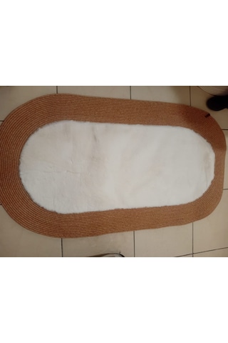 Rabbit Soft Hasır Dekoratif Halı / Oval / Modern / Şık /lüx /dekoratif Bej - Jüt