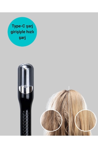 Rh-6668 - 844 - Şarjlı Tnabilir Otomatik Saç Düzeltici Elektrikli Saç - Glblseme - Kesme Makinesi