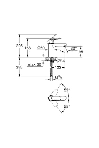 Grohe Eurosmart Cosmopolitan Lavabo Bataryası M-Boyut 23327000