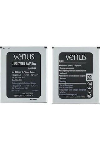 Teknonet Vestel Venüs V3 5530 Uyumlu 2920 Mah Batarya