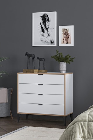 Arden 4 Çekmeceli Şifonyer Beyaz