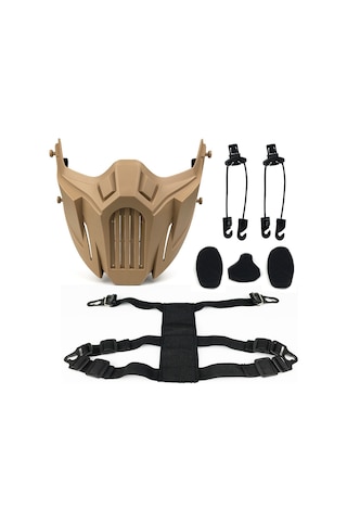 Suofeng Erkek Kadın Kullanıma Uygun Taktik Maske - Dışarıda Toz Ve Rüzgar Koruma - 121g Hafif - Tpr Dayanıklı Malzeme - Orta Boy - Askeri Stili Cs Outdoor Sporlar İçin Çok Renkli