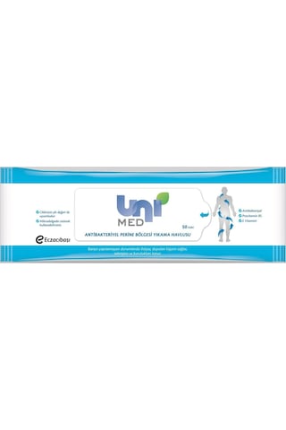 Unimed Antibakteriyel Perine Bölgesi Yıkama Havlusu 50 x 10 Paket