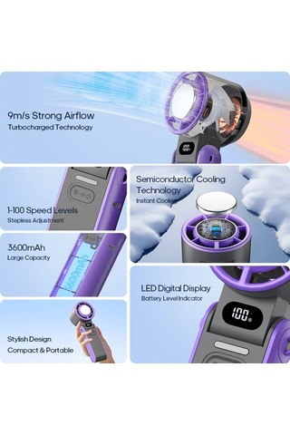 Liangmei Açık Katlanabilir Taşınabilir El Fanı Mini Soğutma Şarj