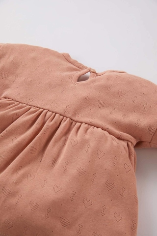 DeFacto Kız Bebek Pijama Takımı Uzun Kollu Ribana Üst Uzun Alt D7168A524WNBN564 Kahve