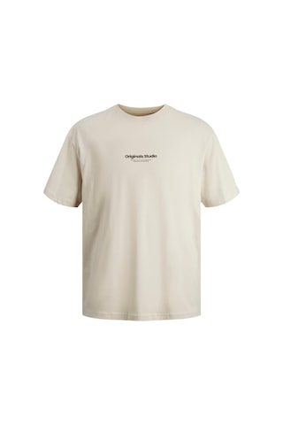 Jack & Jones Jorvesterbro Rahat Kesim Tişört 12240121 Moonbeam Kahverengi