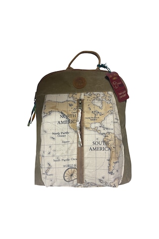 Vintage Kanvas Renkli Otantik Günlük Gezi Seyahat Sırt Çantası Lucas Bag 30 Cm X 37 Cm Camel