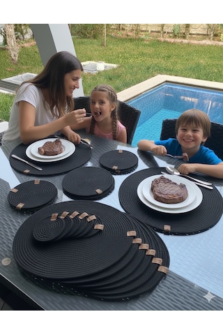 Supla Takımı, 6 Kişilik, Amerikan Servis Siyah