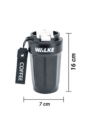 Walke Luxury Çift Ağızlıklı Paslanmaz Çelik Bardak Termos 450 ML