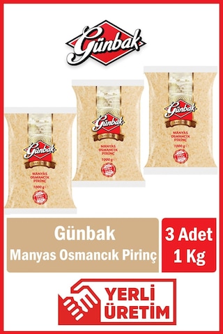 Manyas Osmancık Pirinç 1 Kg X 3 Adet Yerli Üretim
