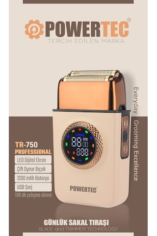 Powertec Tr-750 Günlük Sakal Tıraş Makinesi
