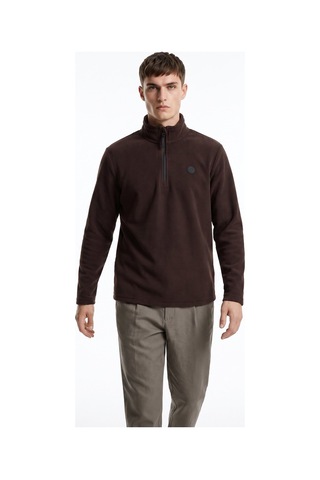 Discovery Expedition D5wm-swt3300 Kahverengi Erkek Polar Sweatshırt Koyu Kahve