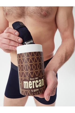 Mercan 3 Lü Lacivert Modal Boxer