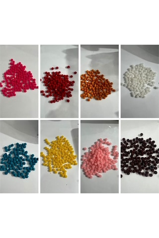 Kadife Boncuk Seti 8 Mm 8 Renk 10 Gram Takı, Oya, Abiye Boncuğu 8 Renk 10'ar Gram 800-820 Adet