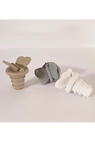 Flosoft Silikon Kelebek Şekilli Şişe Ucu, Damlatmaz Yağdanlık Tıpası 3 Adet