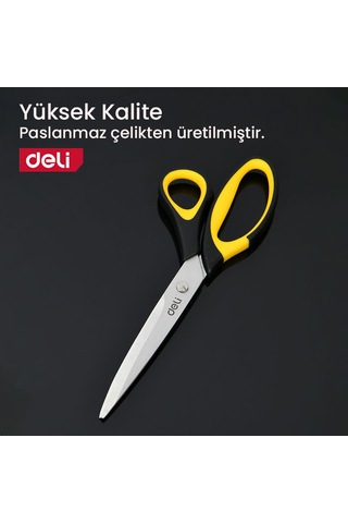 Delı Profesyonel Çok Fonksiyonlu Mutfak Makası Kesme Kırma Açma Özellikli 5x75mm Sarı