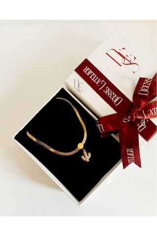 Gold Kaktüs Kolye Çok Renkli