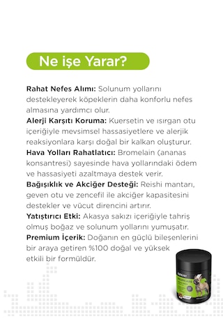 Cutepet Respicare Köpek Solunum Destek Tableti 60 Adet Alerji, Bağışıklık Ve Nefes Desteği