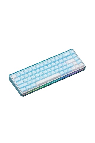 Akko Ray68 He Blue White %65 Astroaim Magnetic Switch 8k Hz Hall Effect Hotswap Argb Kablosuz İngilizce Mekanik Gaming Klavye
