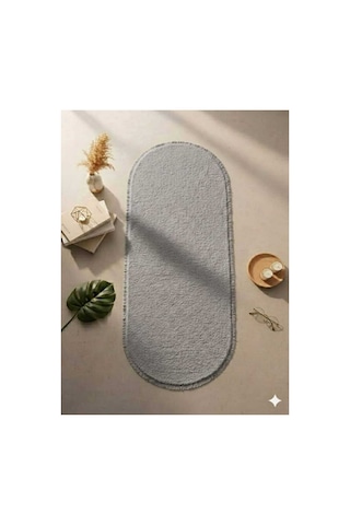 Modern Düz Açık Gıri Oval Saçaklı Pelüş Halı Kaymaz Taban 12ml Hav Yüksekliği Var 2 Cm Kalınlık Poly Renkli
