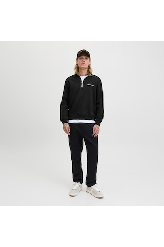 Jack & Jones Norrebro Erkek Siyah Sweatshirt 12282899-b Siyah