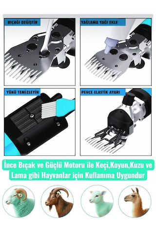 Schmıtzer Sch-kkm03tu Pro Seri Metal Şanzuman Profesyonel Koyun Keçi Kırpma-kırkma Makinası 6 Kademe Devir Ayarlı