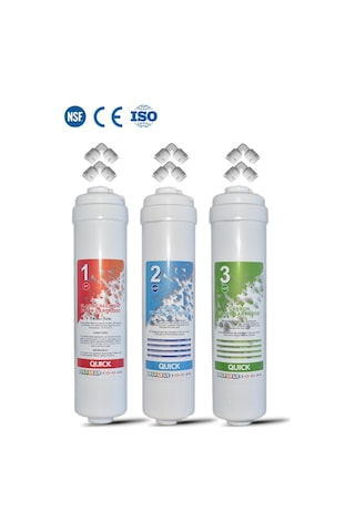 WaterMelon Kapalı Kasa 12" Su Arıtma Cihazı Filtresi Inline 6 Aylık Set