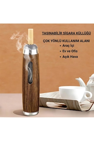 Polham Pipo Tipi Taşınabilir Tüm Sigaralara Uyumlu Küllük, Ev, Ofis, Araç Ve Açık Alan İçin Mini Küllük