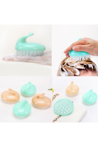 Çocuk Şampuanı Fırçası Şampuan Tarak Bebek Şampuanı Tarak Plastik Silikon Kafa Saç Vücut Temizleme Fırçası Bebek Bakımı Çocuk Saç Fırçası