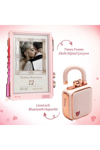 Divoom Lovelock Ses Kayıt Özellikli Bluetooth Hoparlör Ve Times Frame Akıllı Dijital Çerçeve