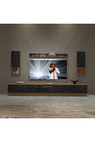 Decoraktiv Trendstyle 270das Mdf Tv Ünitesi Tv Sehpası Pera - Siyah Mermer