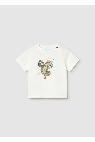 Mayoral Kız Bebek Kısa Kollu T-shirt Krem - 01004