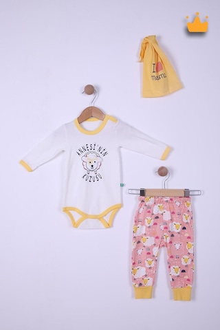 Babyhola Pamuk Annesinin Kuzusu Çıtçıtlı Badi Pantolon Bere 3'lü Takım 593-4 Pembe