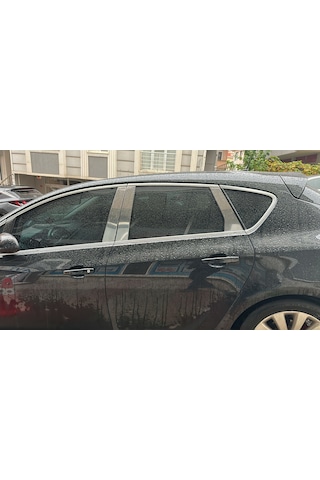 Opel Astra J Sedan-hb Uyumlu 2009-2020 Krom Cam Direği 6 Parça Paslanmaz Çelik Astra J