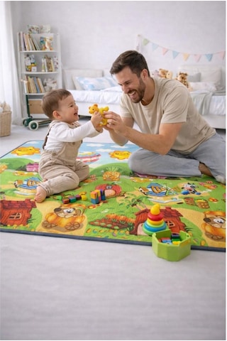 Bebebao Alfabeli Çiftlik Macerası İle Alfabe & Sayı Yol Macerası Oyun Matı 200x140x1 CM