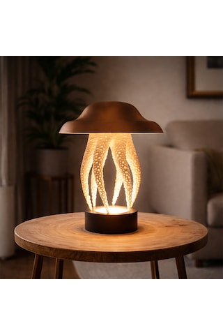 Fibrika Store Aurelia Modern Tasarım Dekoratif Gece Lambası Beyaz