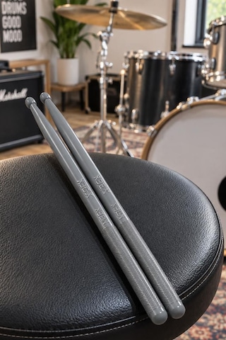 Midex Gfk-901gry Pro 5a Profesyonel Kırılmaz Baget Fiber Karbon Drumsticks Gri Renk Davul Bateri Bageti