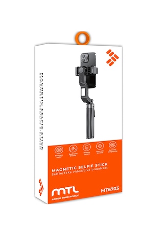 Gimbal Sabitleyici Ve Tripod Bluetooth Kumandalı 9 Renk Led Işıklı Selfie Çubuğu Mt6703