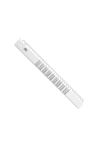 Hatas Çarpım Tablolu Cetvel 30cm - 2 Adet Şeffaf