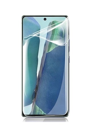 Samsung Galaxy Note 20 İle Uyumlu Şeffaf Esnek Kavisli Ekranı Tam Kaplayan Pet Ekran Koruyucu
