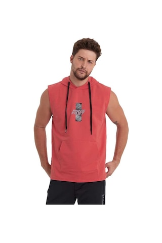 Adams Erkek Kapüşonlu Kanguru Cepli Kolsuz Sweatshirt 001