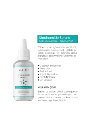 Voop Siyah Nokta ve Sivilce Karşıtı Niacinamide Serum 30 ML