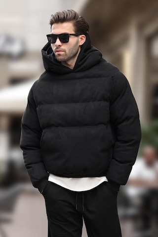 Madmext Siyah Kapüşonlu Erkek Şişme Mont 7235-siyah Siyah