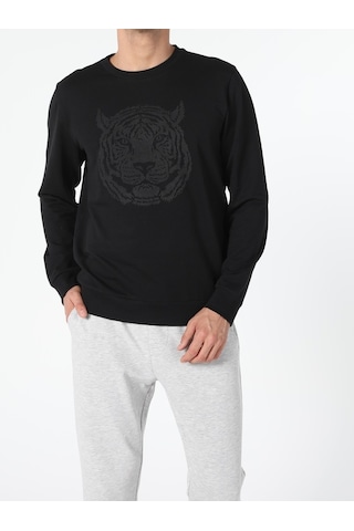 Colin's Regular Fit Siyah Erkek Sweatshirt CL1055796_Q1.V2_BLK