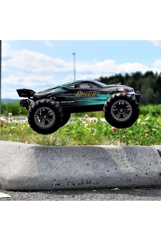 Xinlehong 1:16 Brushless Uzaktan Kumandalı Yüksek Hızlı Rc Araba 52km/s 2.4ghz 4wd Usb Şarj Yeşil Çok Renkli