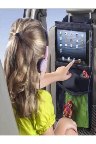 Koltuk Arkası Telefon Uyumlu & Tablet & Tutucu Araba Eşya Düzenleyici Organizer Kılıf Siyah