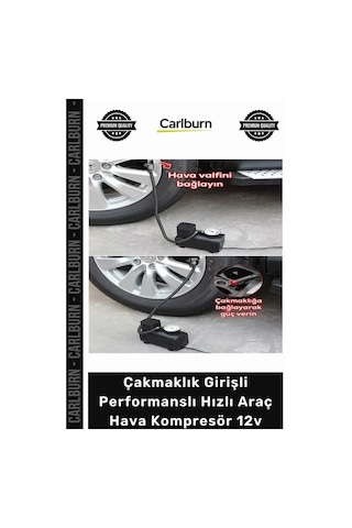 Özel Üretim Taşınabilir Yüksek Basınçlı Çakmaklık Girişli Performanslı Hızlı Araç Hava Kompresör 12v