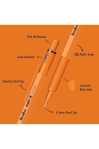 Scrikss Office Matri-x Versatil 0.5 Mm Turuncu Şeffaf Amb Genel