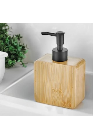 Bambu Kare Sıvı Sabunluk Bambu